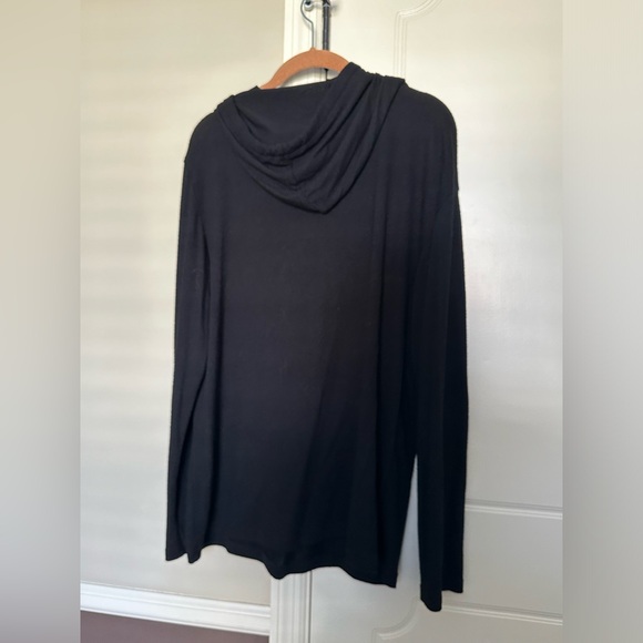 BOGO 🎉 Zyia Active Women's Lounge Boyfriend Long Sleeve Hoodie Black - Picture 4 of 4